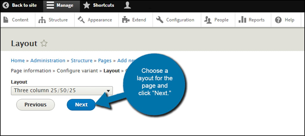 Choosing Page Layout