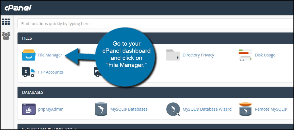 cPanel File Manager