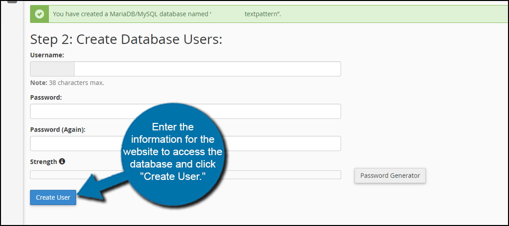 Create Database User