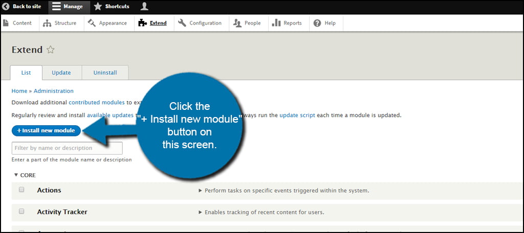 Drupal Install New Module