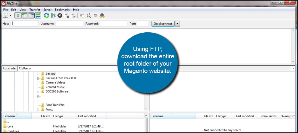 FTP Download Magento
