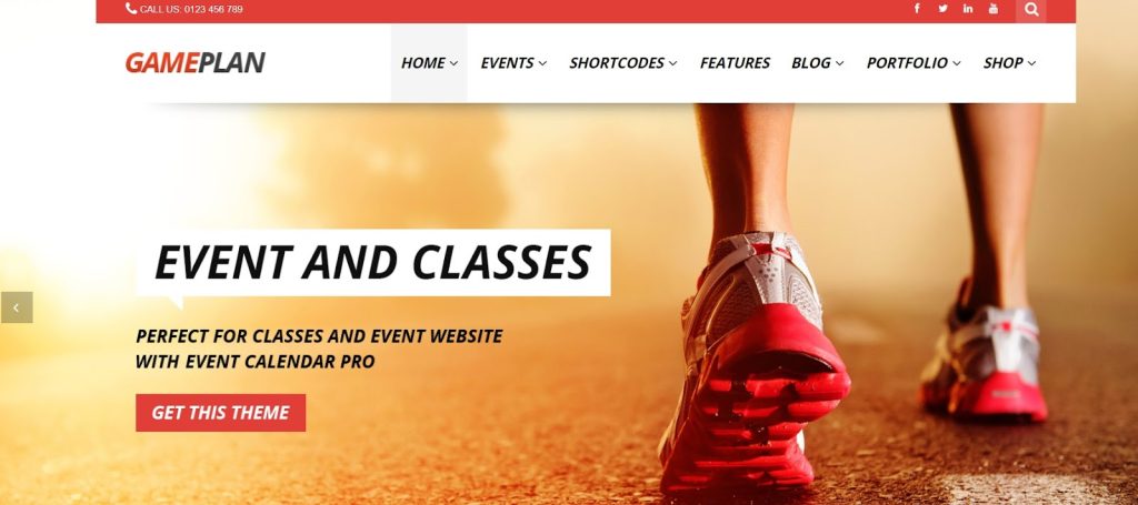 Gameplan WordPress event theme