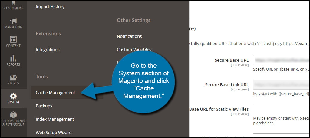 Magento Cache Management Access