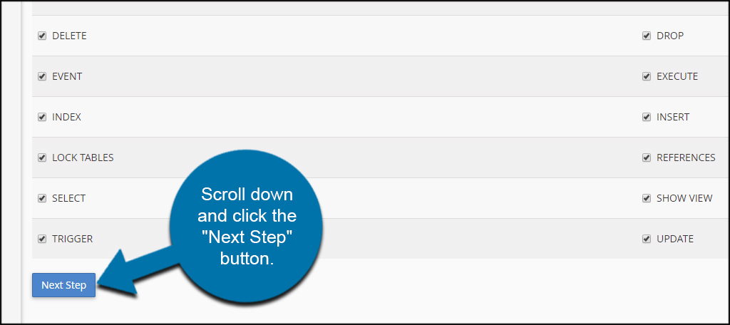 Next Step Button