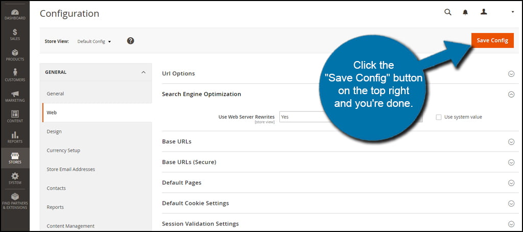 Save SEO Config