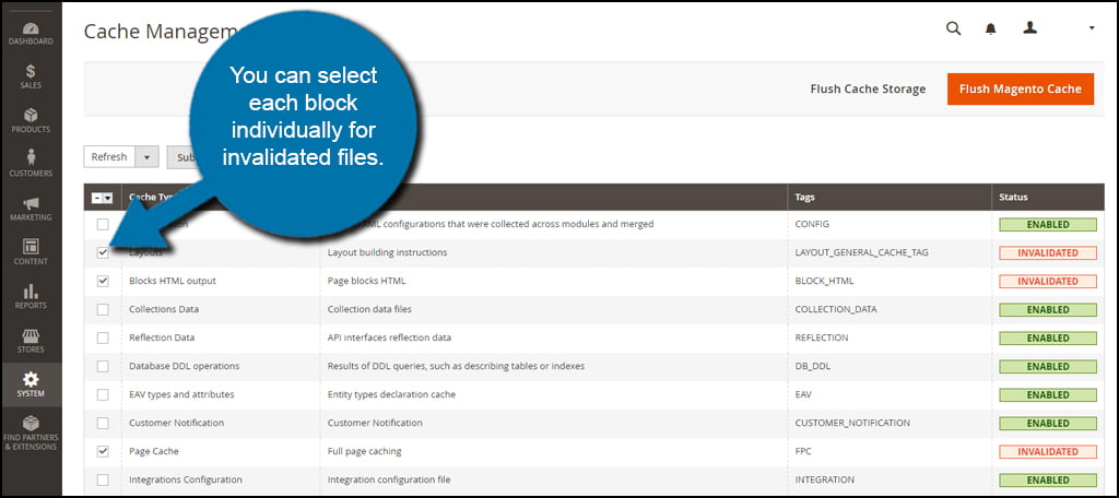 Select Invalidated Files