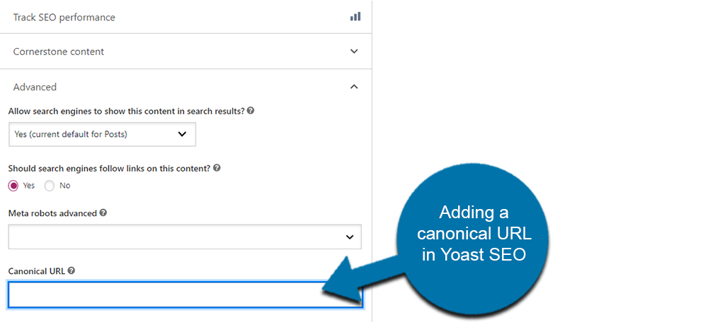 Yoast SEO Canonical URL