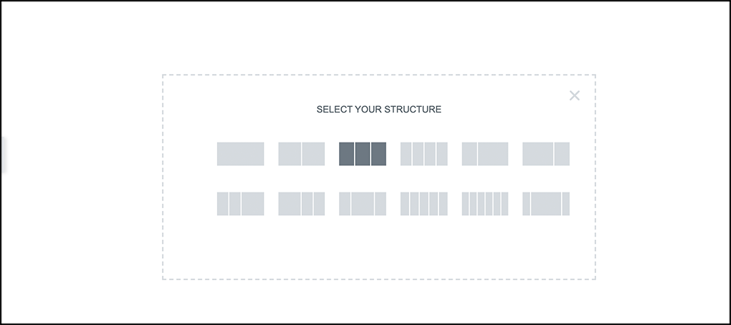 Add three column structure