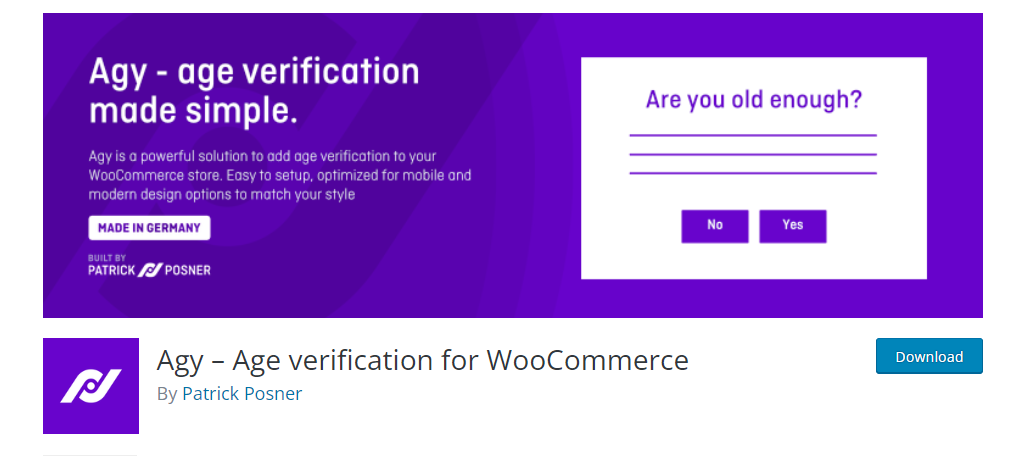 Verify Age in WordPress with Agy