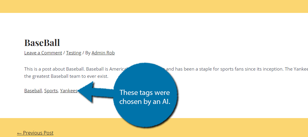 AI Tags in WordPress