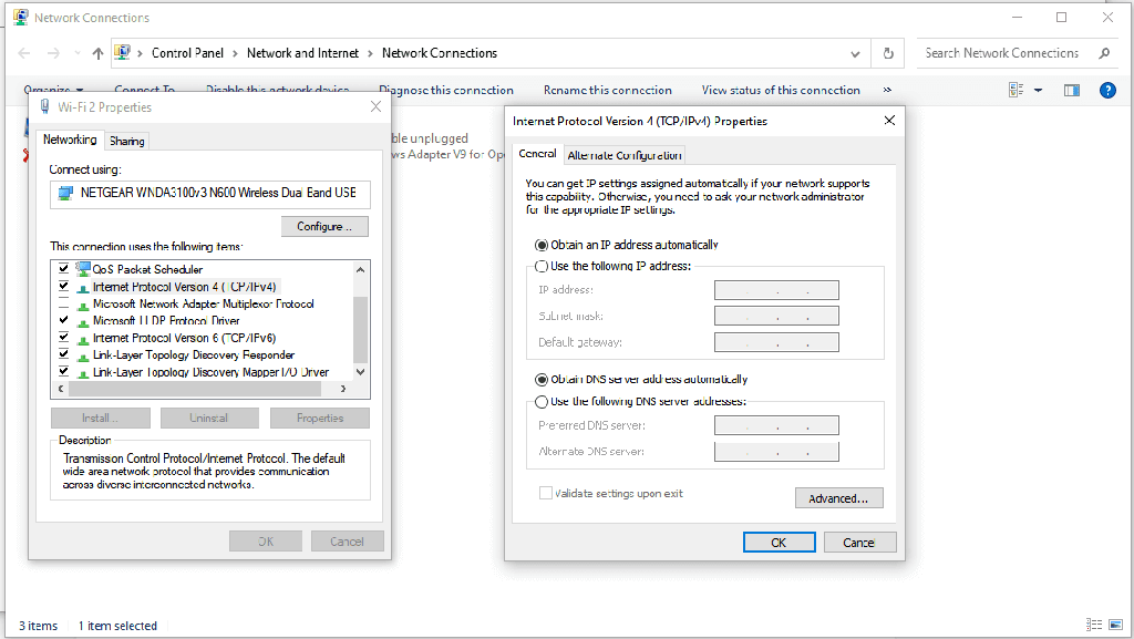 Changing the DNS