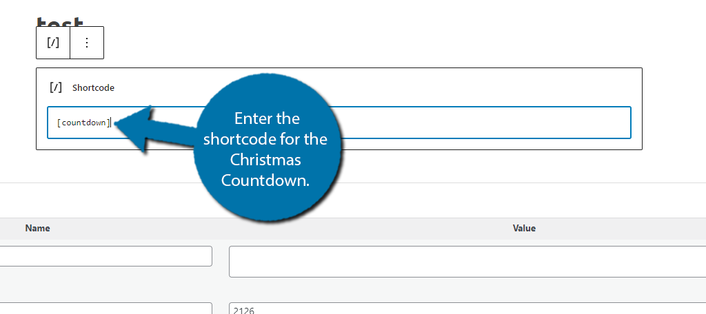 Christmas Countdown Widget Shortcode