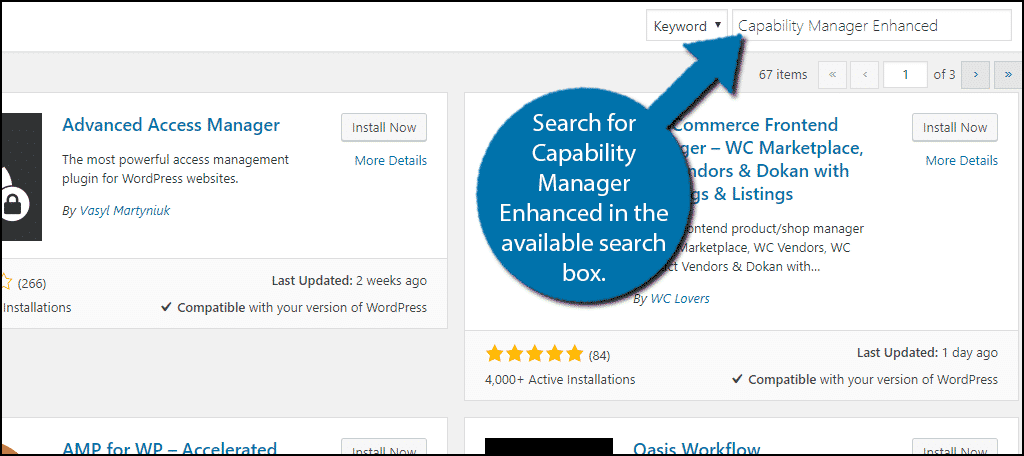 Search for Capability Manager Enhanced in the available search box.