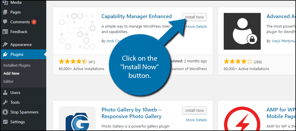 Click on the "Install Now" button.