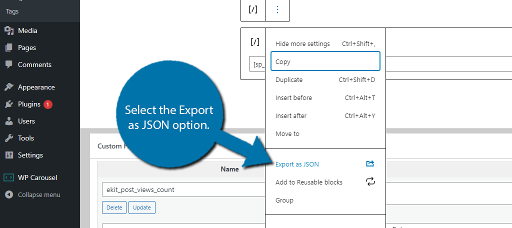 Export JSON