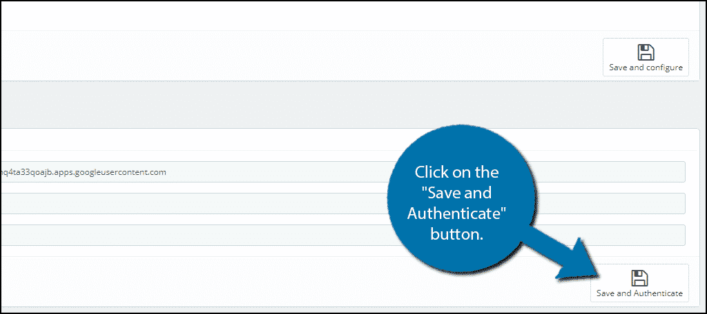 Save and Authenticate