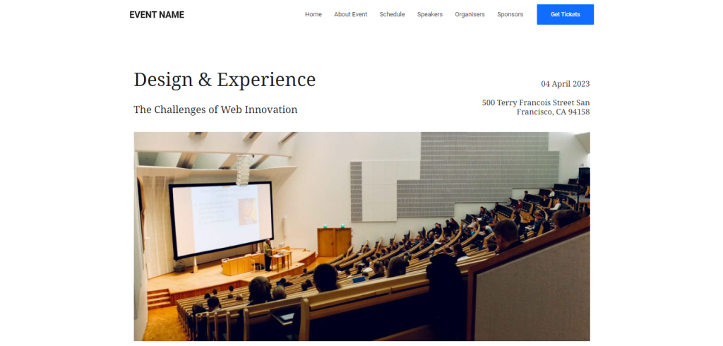 Astra WordPress event theme