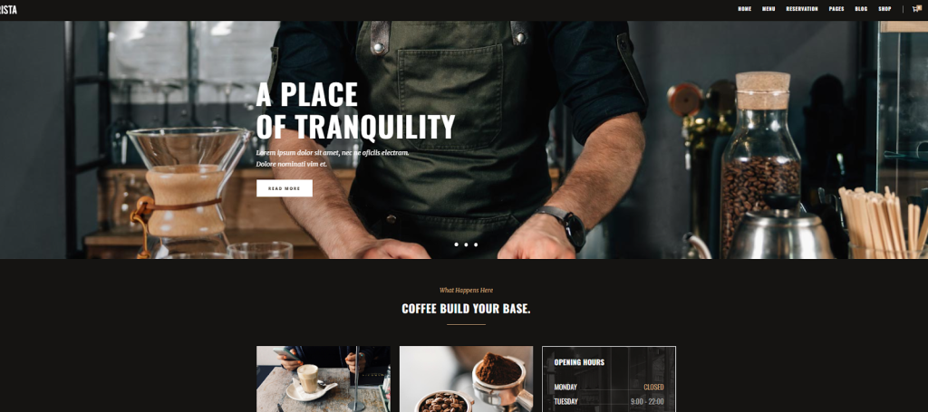 Barista coffee shop theme wordpress