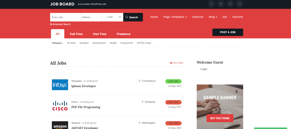 Job Board WordPress theme