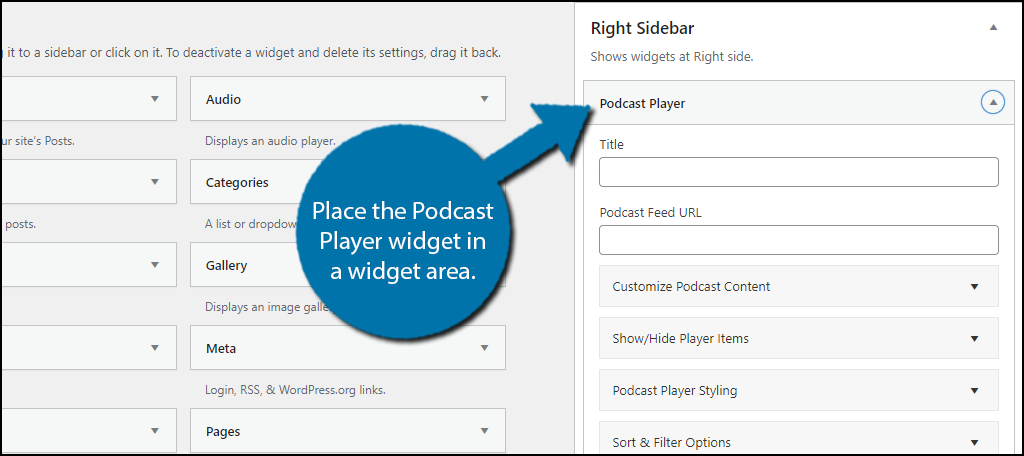 Podcast Player Widget