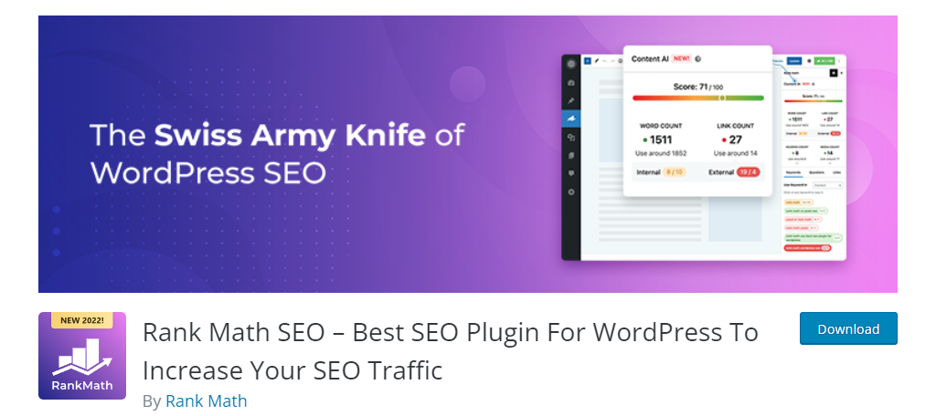 Rank Math SEO is among the best plugins for WordPress