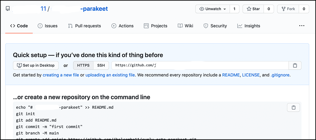 Select repository for git pull request