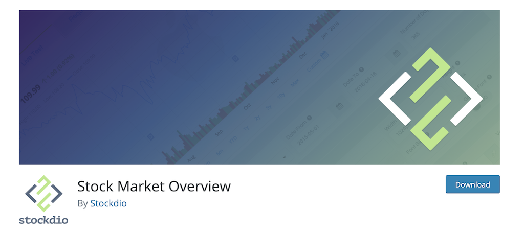 Stock market overview plugin for stock market website