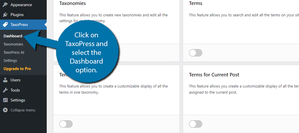 TaxoPress Dashboard