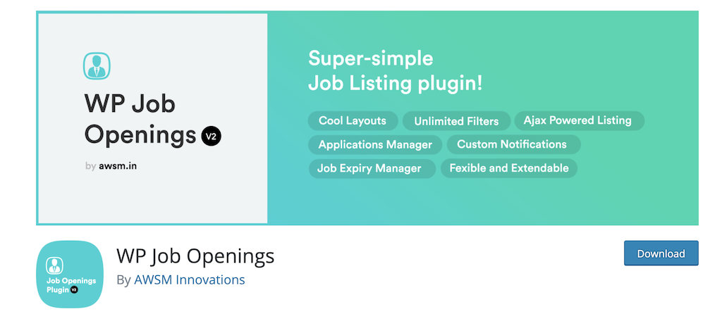 WP Job Openings plugin