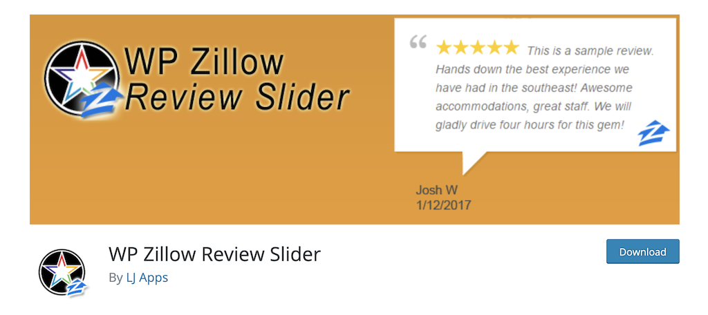 WP Zillow Review SLider real estate widget plugin