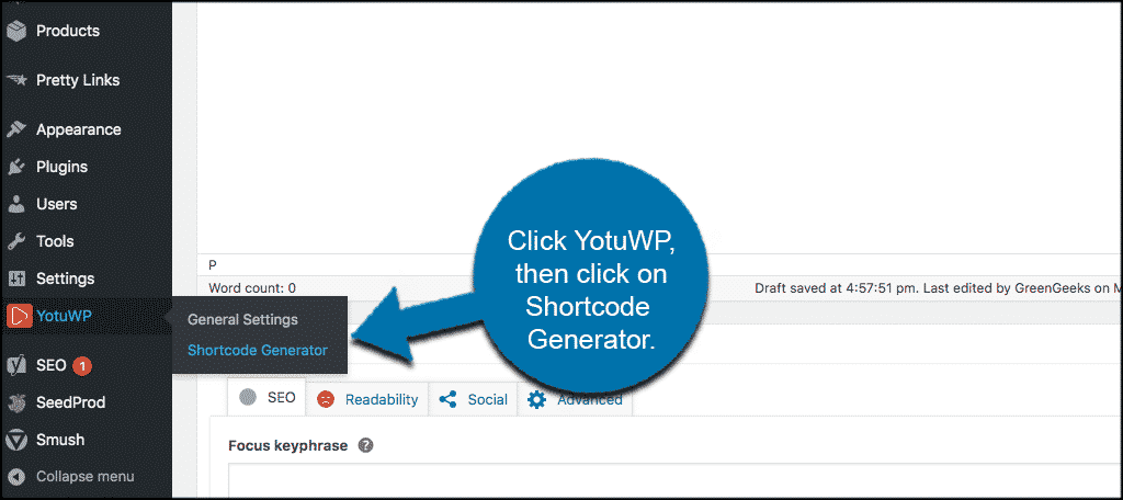 Yotu shortcode generator